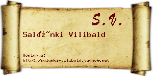 Salánki Vilibald névjegykártya